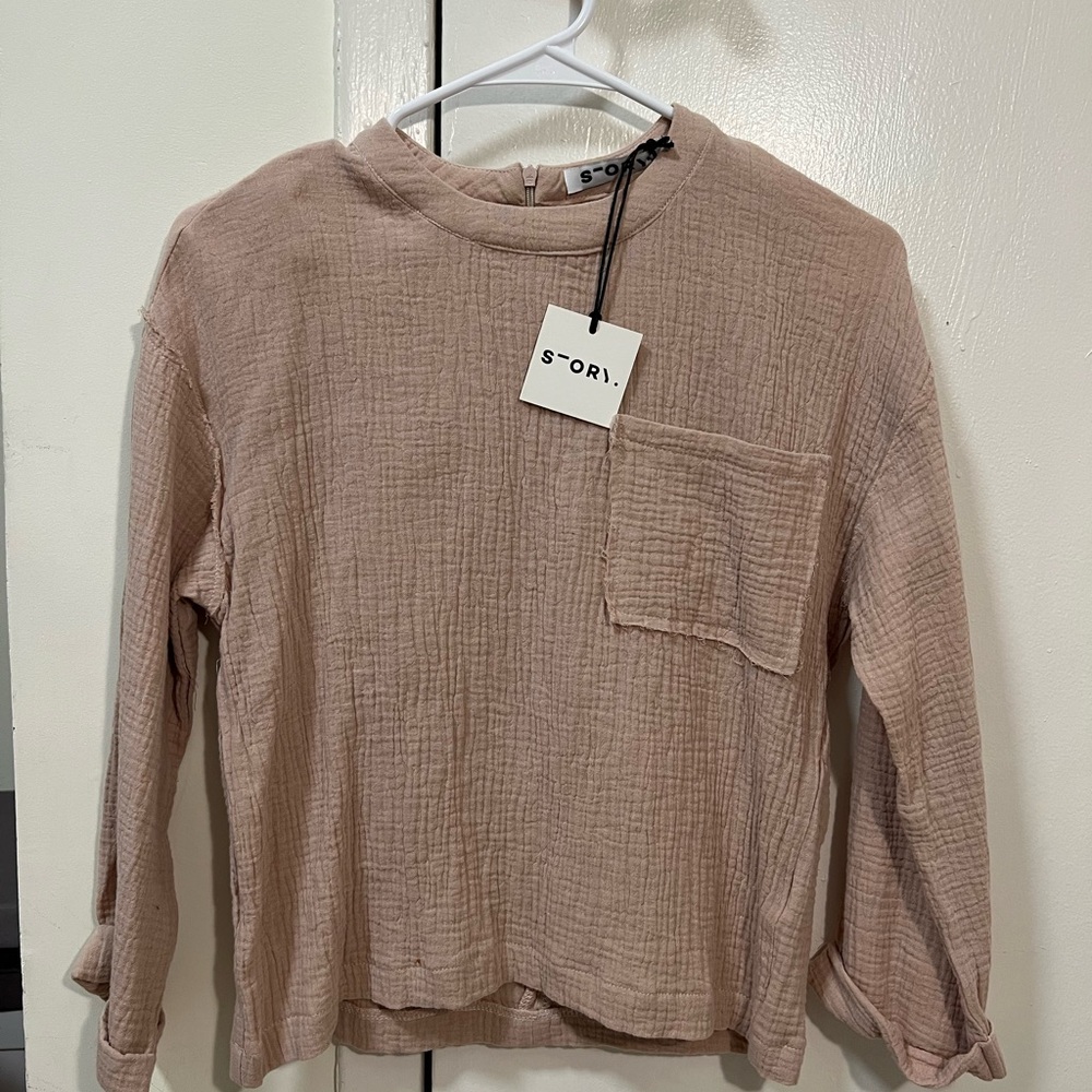 STORY Women’s Pink Gauze Top